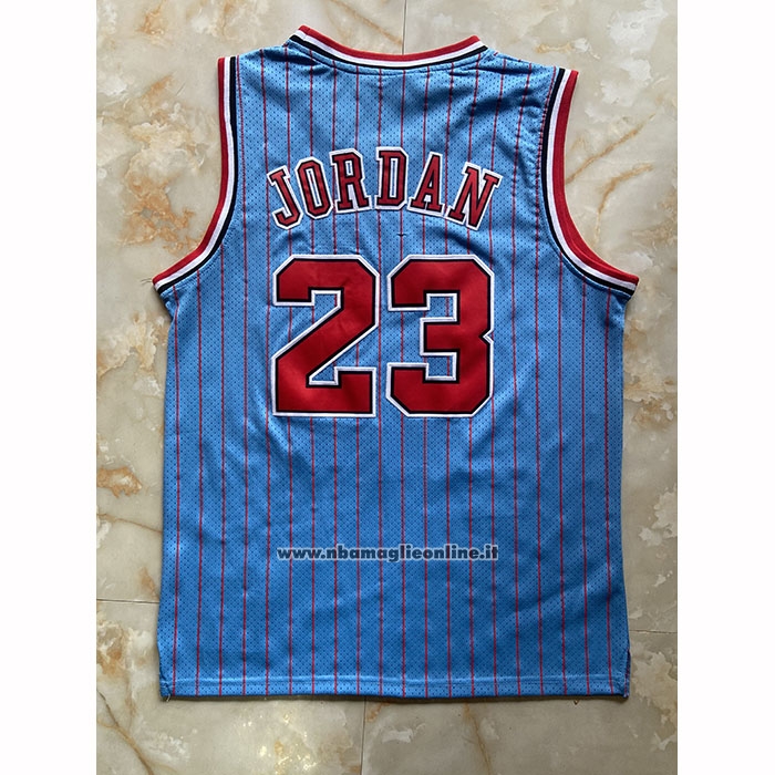 Maglia Chicago Bulls Michael Jordan No 23 Mitchell & Ness 1997-98 Blu3